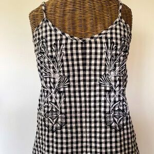 WORLD MARKET Black and White Wide Leg GINGHAM Jumpsuit JUMPER Summery